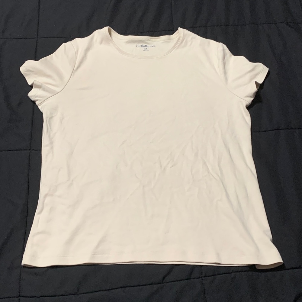 Croft & Barrow ~ Cream Tee (XL)